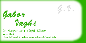 gabor vaghi business card